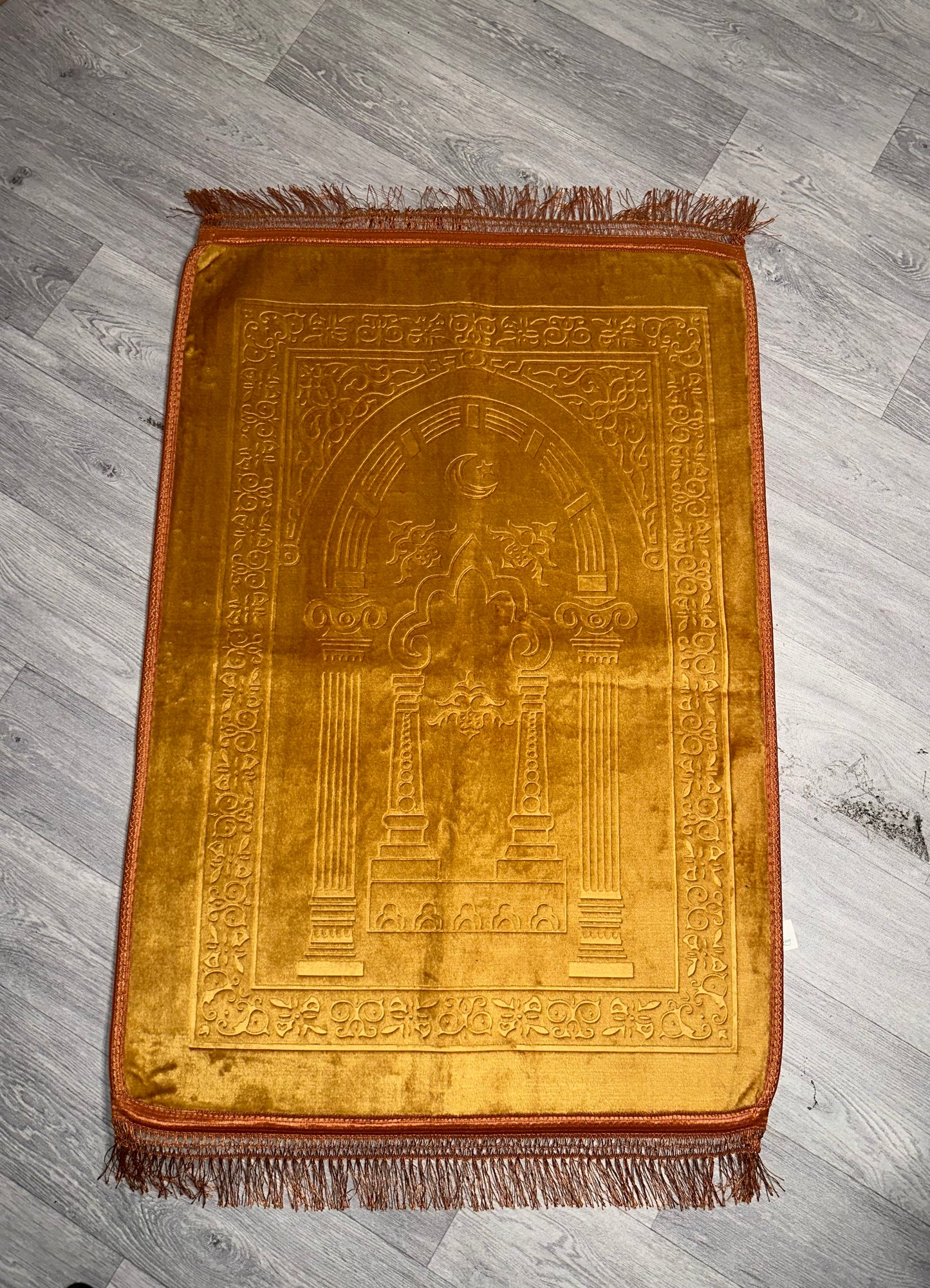 Orange Velvet Prayer Mat