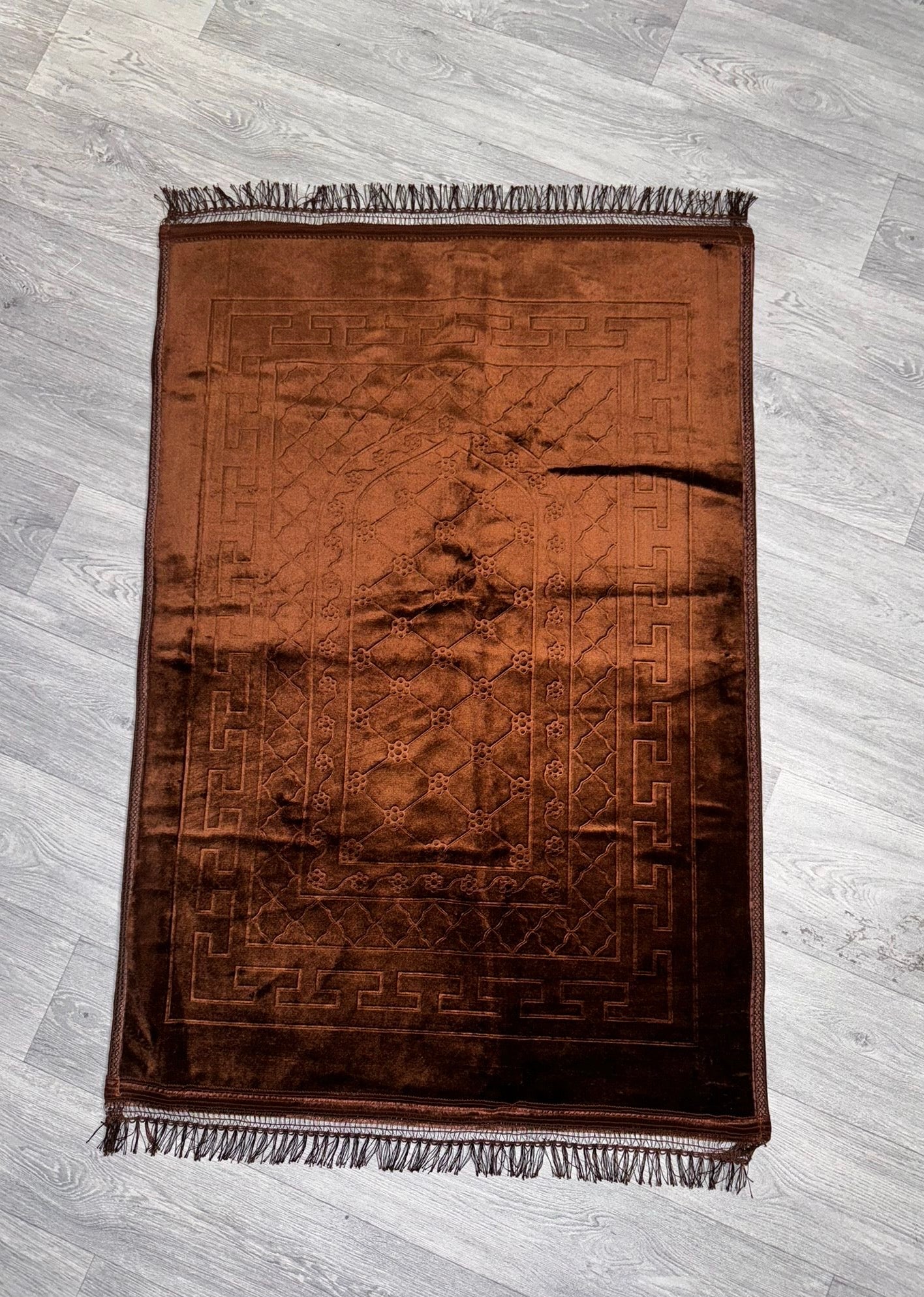 Brown Velvet Prayer Mat