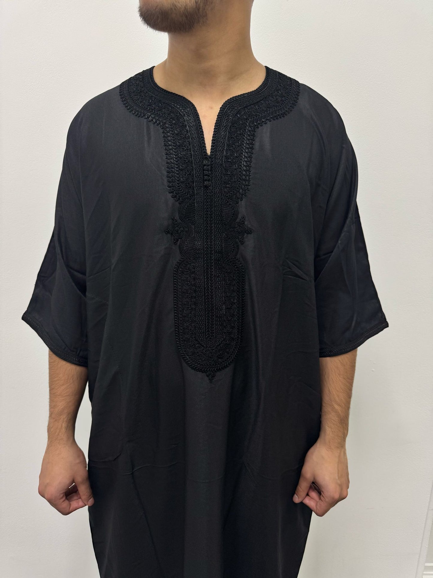 Premium Black Morrocan Thobe