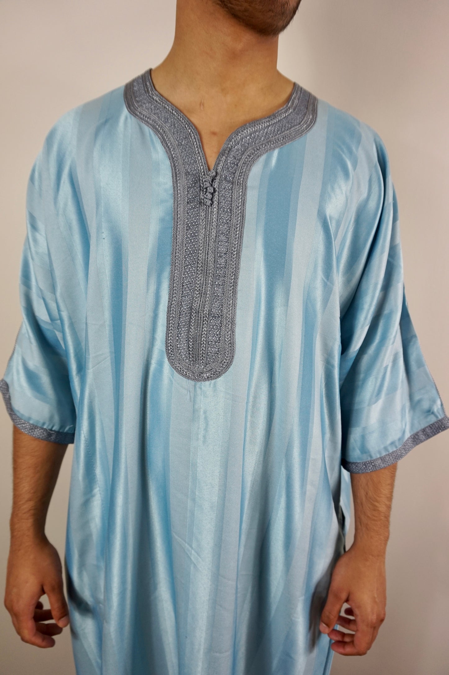 Light Blue Moroccan Thobe