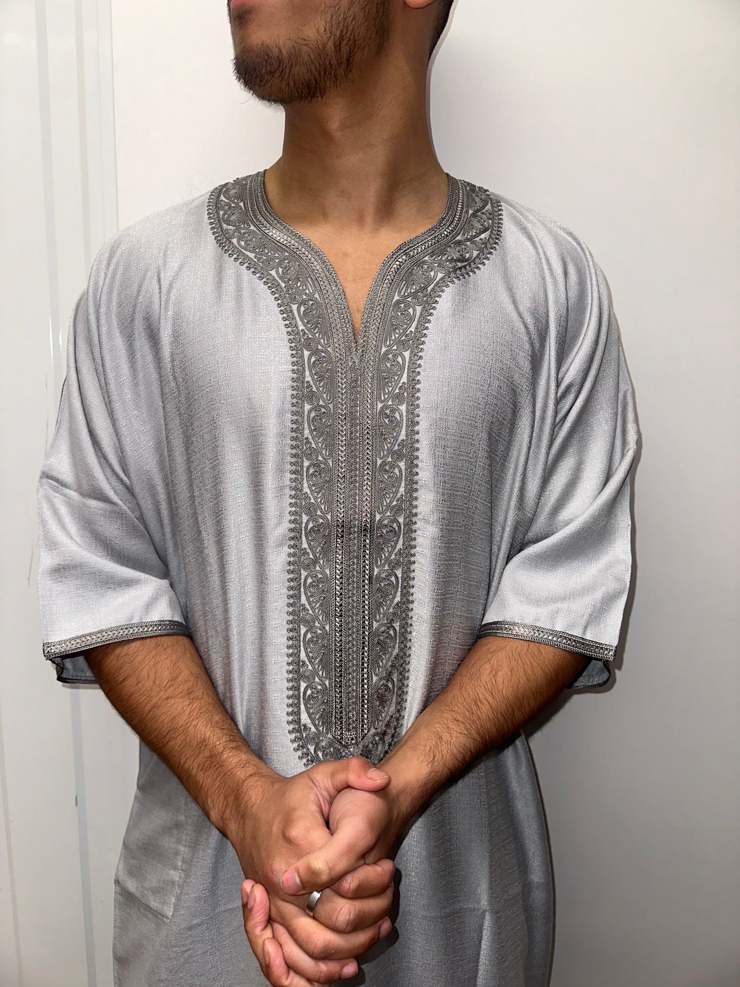 Stone Grey Moroccan Thobe