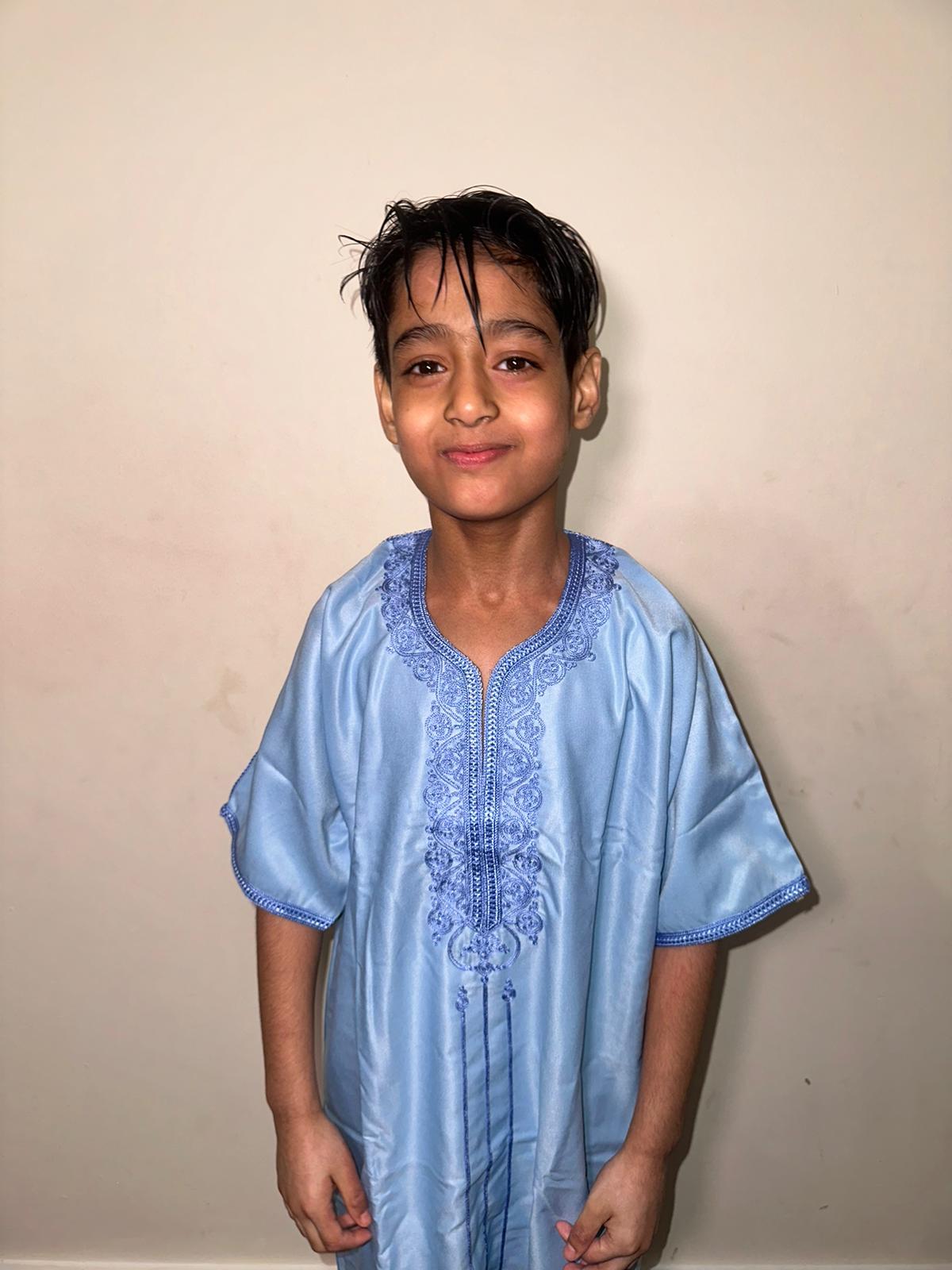 Kids Baby Blue Moroccan Thobe