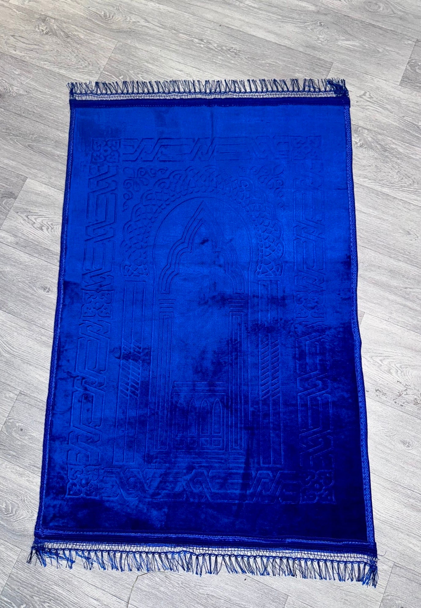 Royal Blue Velvet Prayer Mat